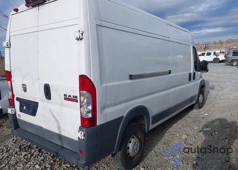 2018 Ram Promaster 2500 High Roof 159 Wb from USA, damaged, VIN 3C6TRVDG4JE118933